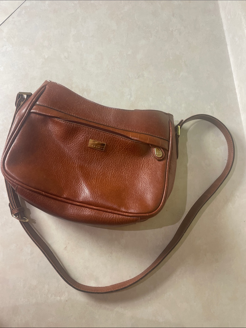 Cornell Brown Messenger Crossbody Handbag Purse